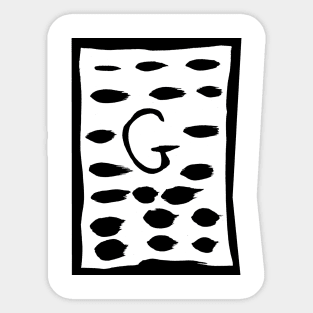 the letter G Sticker